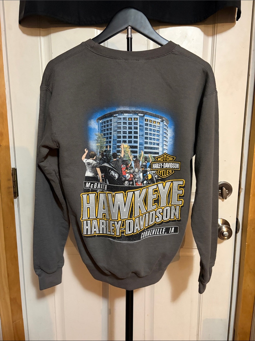 Harley Davidson McGrath Hawkeye Coralville, Iowa Hospital Wave Crewneck